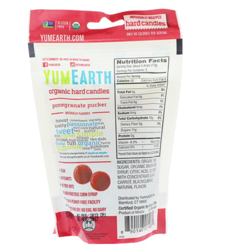 YumEarth, Organic Hard Candies, Pomegranate Pucker, 3.3 oz (93.6 g)