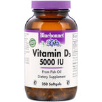 Bluebonnet Nutrition, Vitamin D3, 5000 IU, 250 Softgels - The Supplement Shop