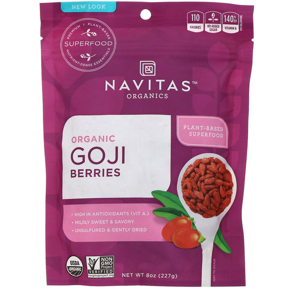 Navitas Organics, Organic Goji Berries, 8 oz (227g) - The Supplement Shop