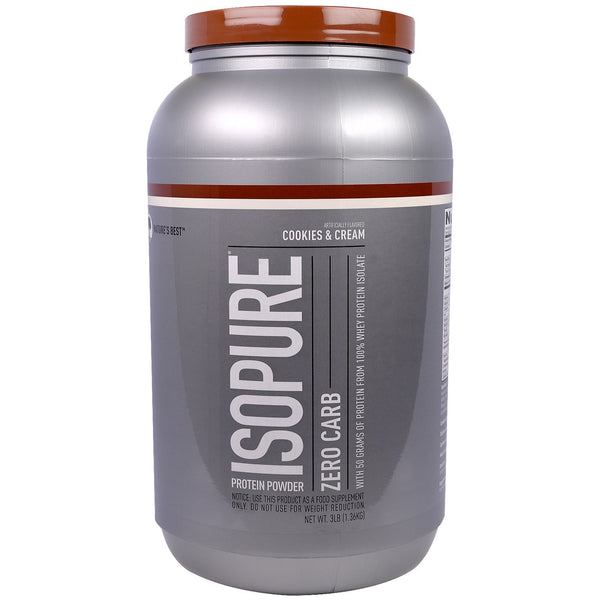 Isopure, Zero Carb, Protein Powder, Cookies & Cream, 3 lbs (1.36 kg) - The Supplement Shop