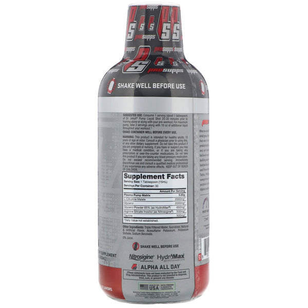 ProSupps, Dr. Jekyll, Pump, Stimulant-Free, Cherry Popsicle, 15.2 oz (450 ml) - The Supplement Shop