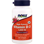 Now Foods, Vitamin D-3 High Potency, 1,000 IU, 360 Softgels - The Supplement Shop