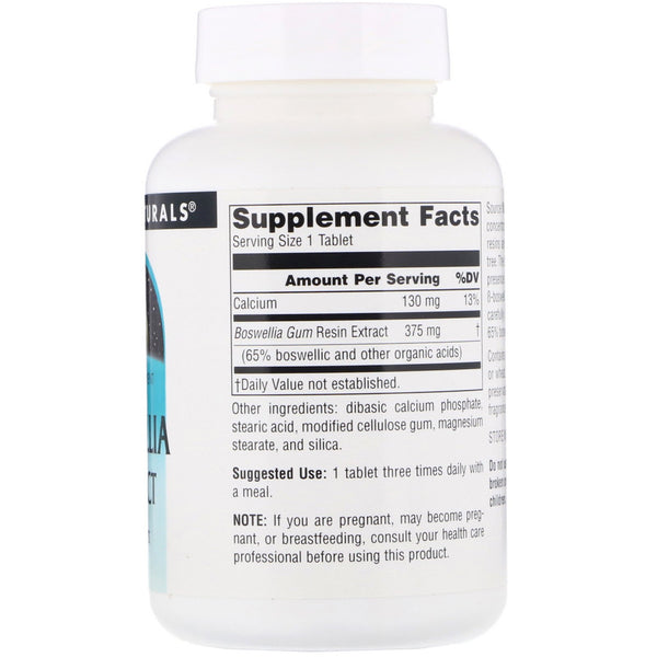 Source Naturals, Boswellia Extract, 100 Tablets - The Supplement Shop