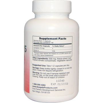 Seagate, Lycopene-15, 15 mg, 90 Vcaps