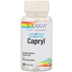 Solaray, Capryl, Sodium-Free, Resin-Free, 100 VegCaps - The Supplement Shop