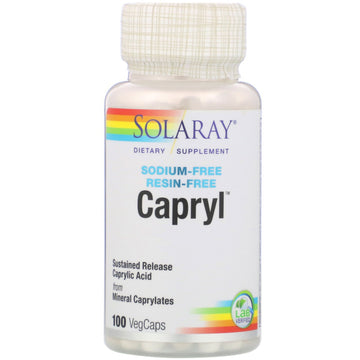 Solaray, Capryl, Sodium-Free, Resin-Free, 100 VegCaps