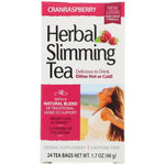 21st Century, Herbal Slimming Tea, Cranraspberry, Caffeine Free, 24 Tea Bags, 1.6 oz (45 g) - The Supplement Shop