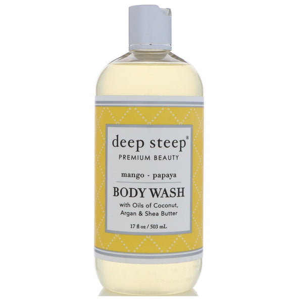 Deep Steep, Body Wash, Mango Papaya, 17 fl oz (503 ml) - The Supplement Shop