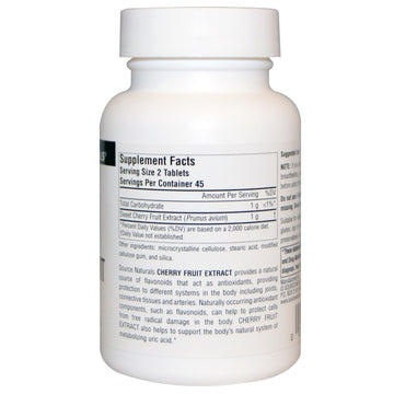 Source Naturals, Cherry Fruit Extract, 500 mg, 90 Tablets