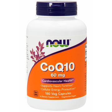 Now Foods, CoQ10, 60 mg, 180 Veg Capsules