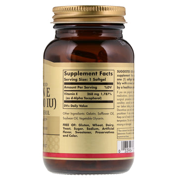 Solgar, Vitamin E, 268 mg (400 IU), 100 Softgels
