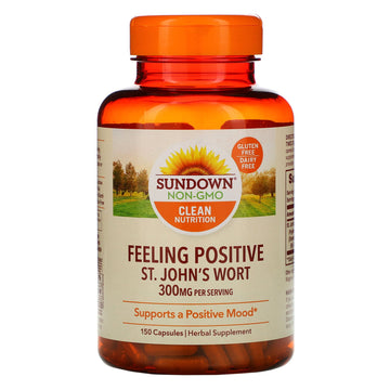 Sundown Naturals, Feeling Positive, St. John's Wort, 300 mg, 150 Capsules