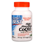 Doctor's Best, High Absorption CoQ10 with BioPerine, 100 mg, 120 Veggie Caps - The Supplement Shop
