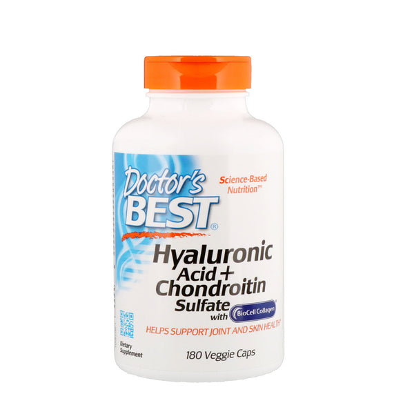 Doctor's Best, Hyaluronic Acid + Chondroitin Sulfate, 180 Veggie Caps - The Supplement Shop