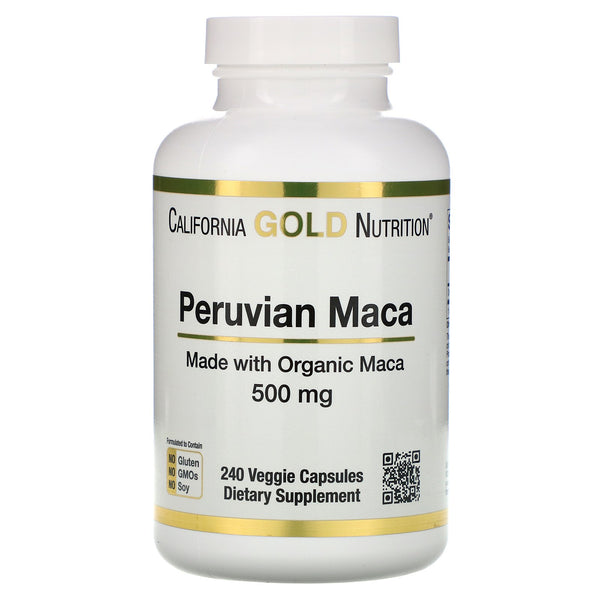 California Gold Nutrition, Peruvian Maca, 500 mg, 240 Veggie Caps - The Supplement Shop