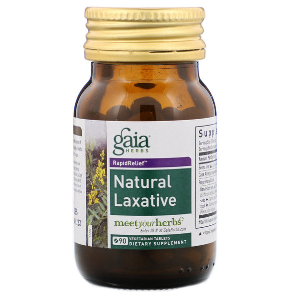 Gaia Herbs, Rapid Relief, Natural Laxative, 90 Tablets - The Supplement Shop