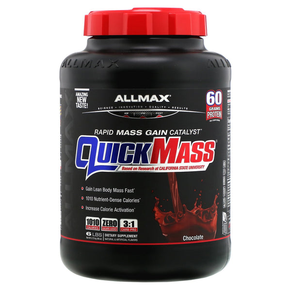 ALLMAX Nutrition, QuickMass, Rapid Mass Gain Catalyst, Chocolate, 6 lbs (2.72 kg) - The Supplement Shop
