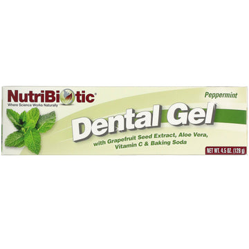 NutriBiotic, Dental Gel, Peppermint, 4.5 oz (128 g)