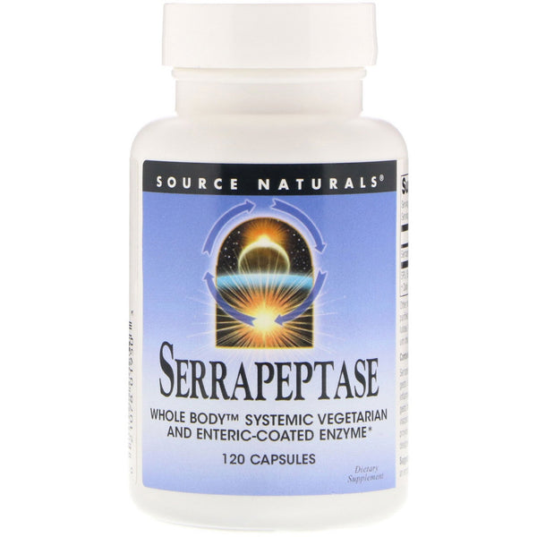 Source Naturals, Serrapeptase, 120 Capsules - The Supplement Shop