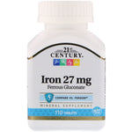 21st Century, Iron, 27 mg, 110 Tablets - The Supplement Shop