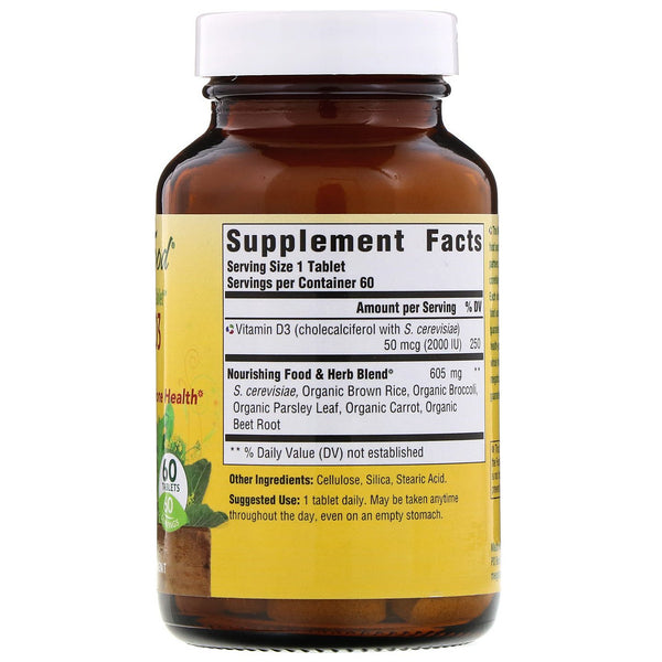 MegaFood, Vitamin D3, 2000 IU, 60 Tablets - The Supplement Shop