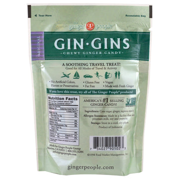 The Ginger People, Gin·Gins, Chewy Ginger Candy, Original, 3 oz (84 g)