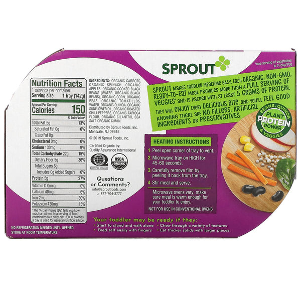 Sprout Organic, Baby Burrito Bowl, 12 Months & Up, 5 oz ( 142 g) - The Supplement Shop