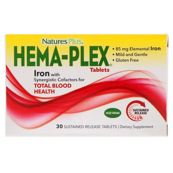 Nature's Plus, Hema-Plex, 30 Sustained Release Tablets - The Supplement Shop
