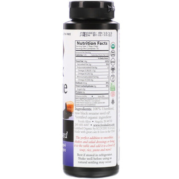 Foods Alive, Artisan Cold-Pressed, Black Sesame Oil, 8 fl oz (236 ml)