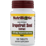 NutriBiotic, Grapefruit Seed Extract, 125 mg, 100 Tablets - The Supplement Shop
