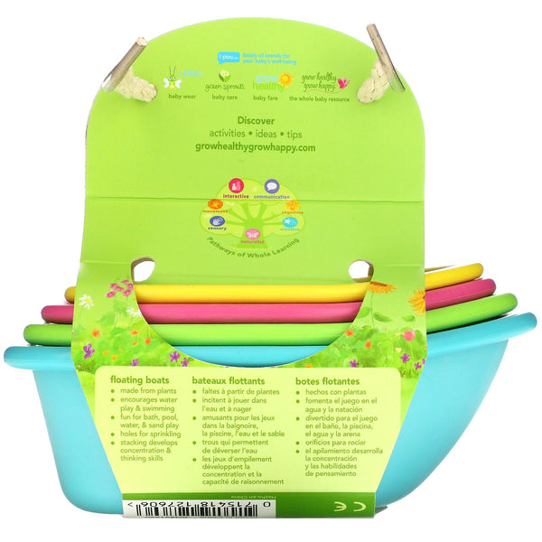 Green Sprouts, Sprout Ware Floating Boats, 6+ Months, Multicolor, 4 Count - The Supplement Shop