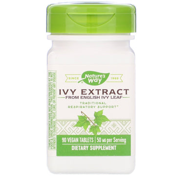 Nature's Way, Ivy Extract, 50 mg, 90 Vegan Tablets