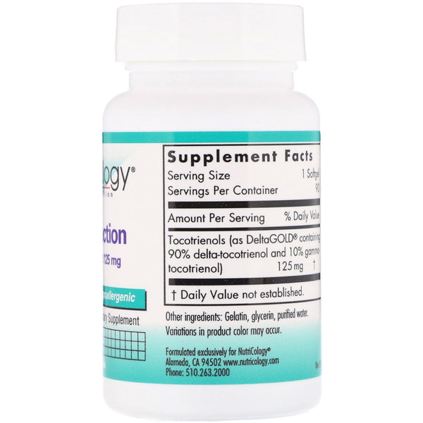 Nutricology, Delta-Fraction Tocotrienols, 125 mg, 90 Softgels - The Supplement Shop