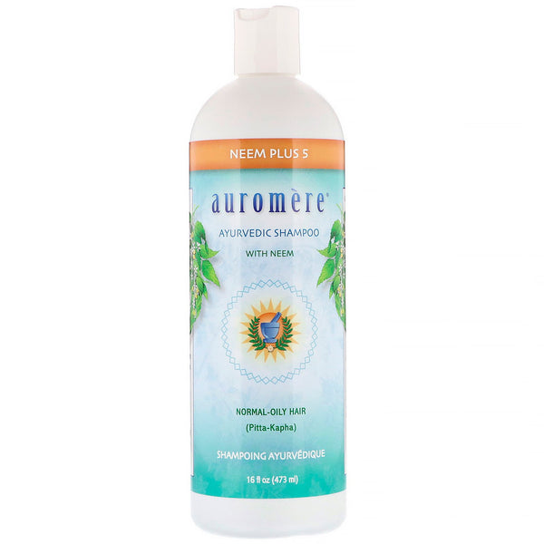 Auromere, Ayurvedic Shampoo with Neem, Neem Plus 5, 16 fl oz (473 ml) - The Supplement Shop