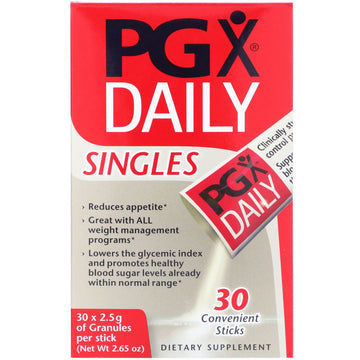 Natural Factors, PGX Daily, Singles, Unflavored Granules, 30 Sticks, (2.5 g) Each