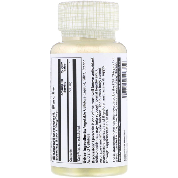 Solaray, Quercetin, 500 mg, 90 VegCaps - The Supplement Shop