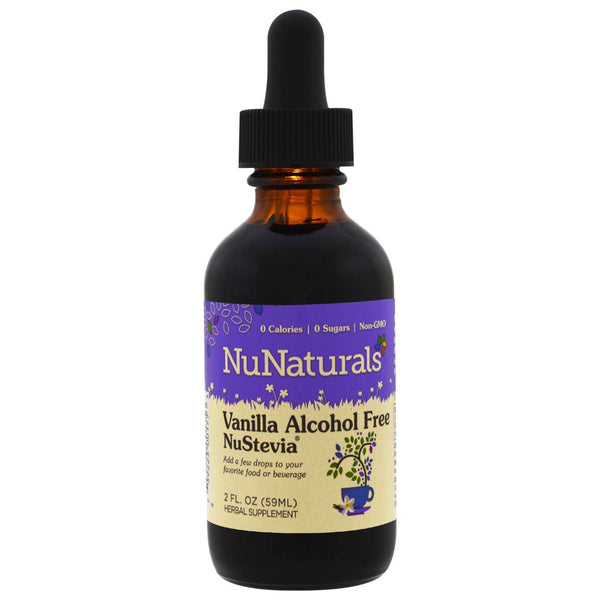 NuNaturals, Alcohol Free NuStevia, Vanilla , 2 fl oz (59 ml) - The Supplement Shop