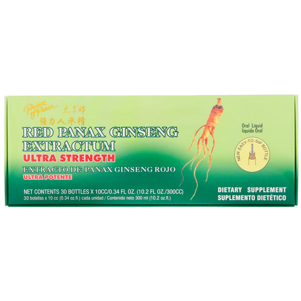 Prince of Peace, Red Panax Ginseng Extractum, Ultra Strength, 30 Bottles, 0.34 fl oz (10 cc) Each - The Supplement Shop