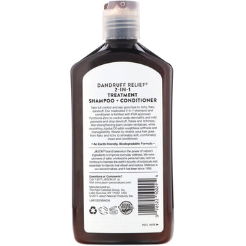 Jason Natural, Dandruff Relief Treatment, 2 in 1, Shampoo + Conditioner, 12 fl oz (355 ml)