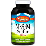 Carlson Labs, MSM Sulfur, 1,000 mg, 300 Vegetarian Capsules - The Supplement Shop