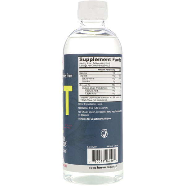 Jarrow Formulas, MCT Oil, 20 fl oz (591 ml) - The Supplement Shop