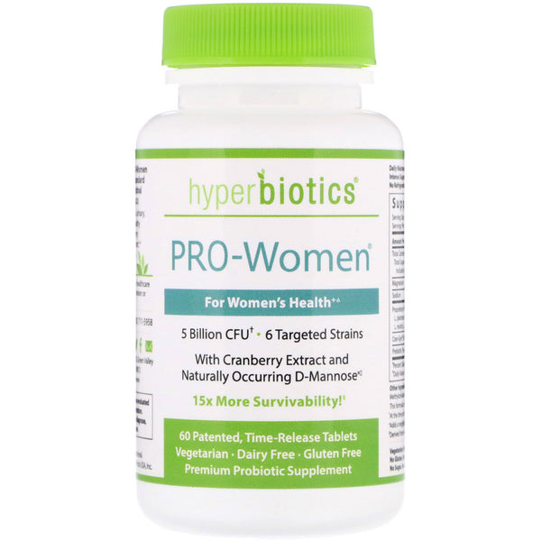 Hyperbiotics, PRO-Women, 5 Billion CFU, 60 Time-Release Tablets - The Supplement Shop