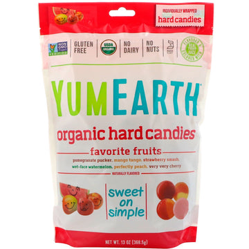 YumEarth, Organic Hard Candies, Favorite Fruits, 13 oz (368.5 g)