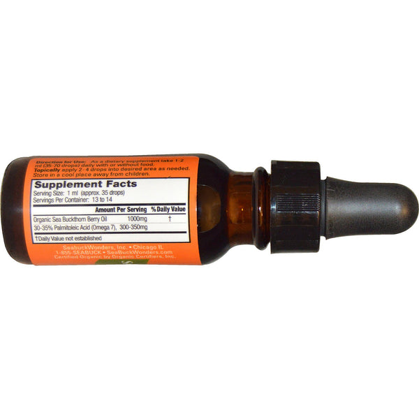 SeaBuckWonders, Organic Himalayan Sea Buckthorn Berry Oil, 0.45 fl oz (13.3 ml) - The Supplement Shop