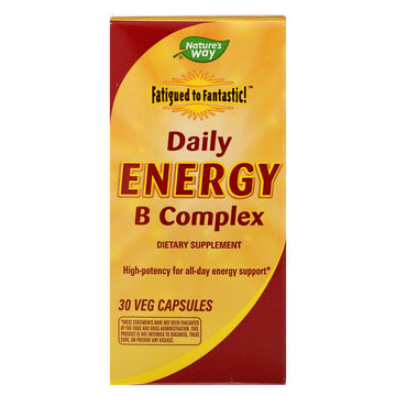 Nature's Way, Fatigued to Fantastic! Daily Energy B Complex, 30 Veg Capsules
