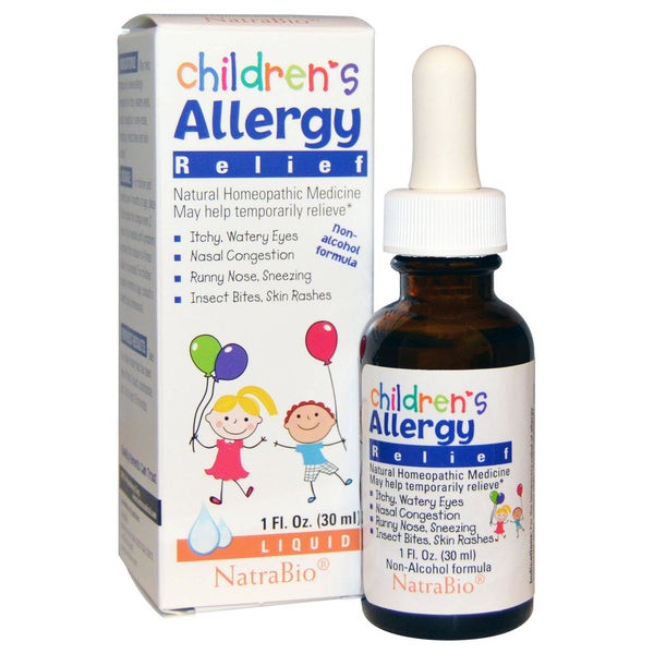 NatraBio, Children's Allergy Relief, Non-Alcohol Formula, Liquid, 1 fl oz (30 ml) - The Supplement Shop
