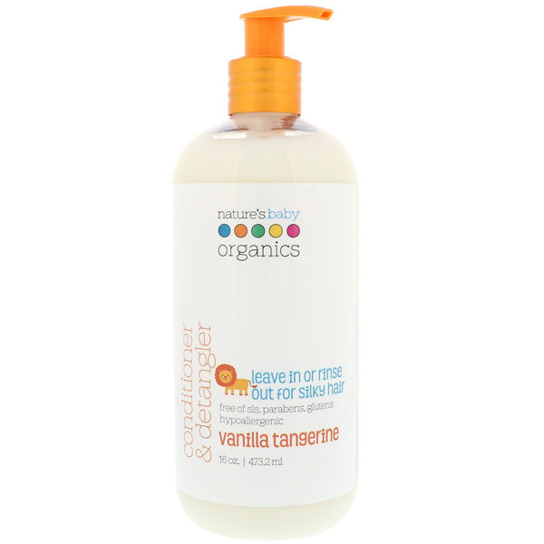 Nature's Baby Organics, Conditioner & Detangler, Vanilla Tangerine, 16 fl oz (473.2 ml) - The Supplement Shop