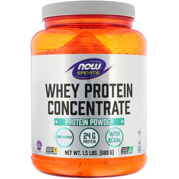 Now Foods, Sports, Whey Protein Concentrate, Unflavored, 1.5 lbs (680 g)