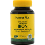 Nature's Plus, Chewable Iron, Cherry Flavor, 90 Tablets - The Supplement Shop
