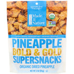 Made in Nature, Organic Dried Pineapple, Bold & Gold Supersnacks, 3 oz (85 g) - The Supplement Shop